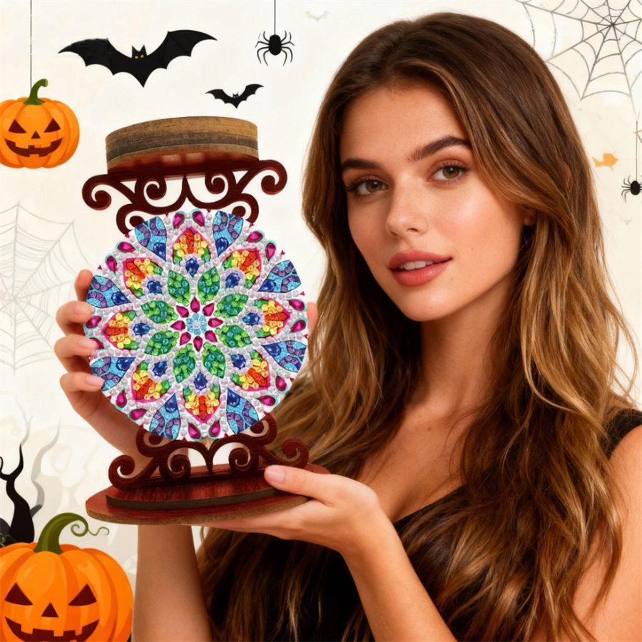 Flower candle holder Halloween - Art Craft Kit review and price