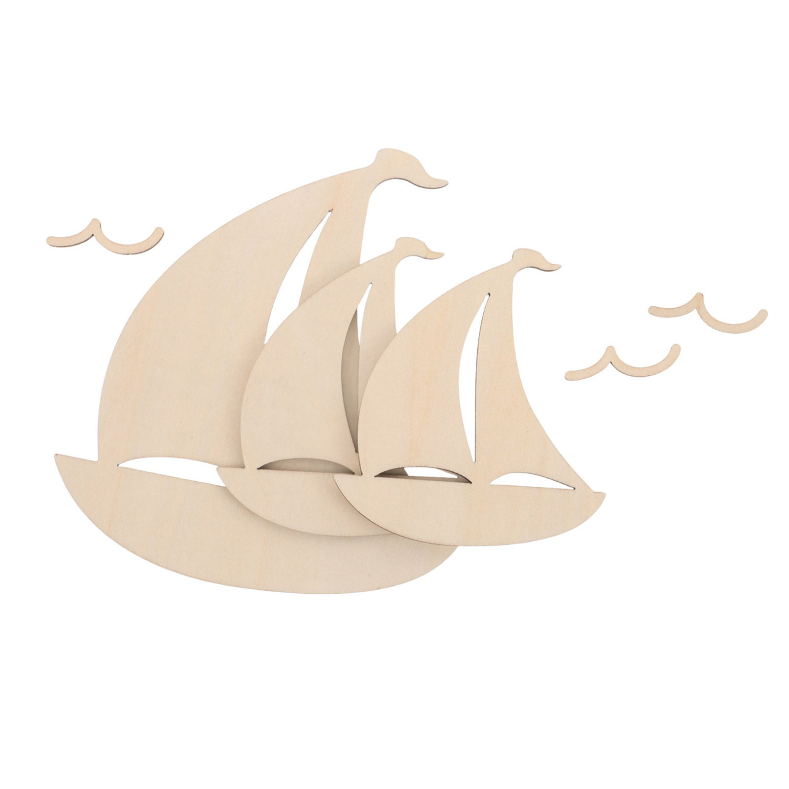 6Pcs Wood Sailboat Cutouts Unf - Art And Craft For Nursery review and price