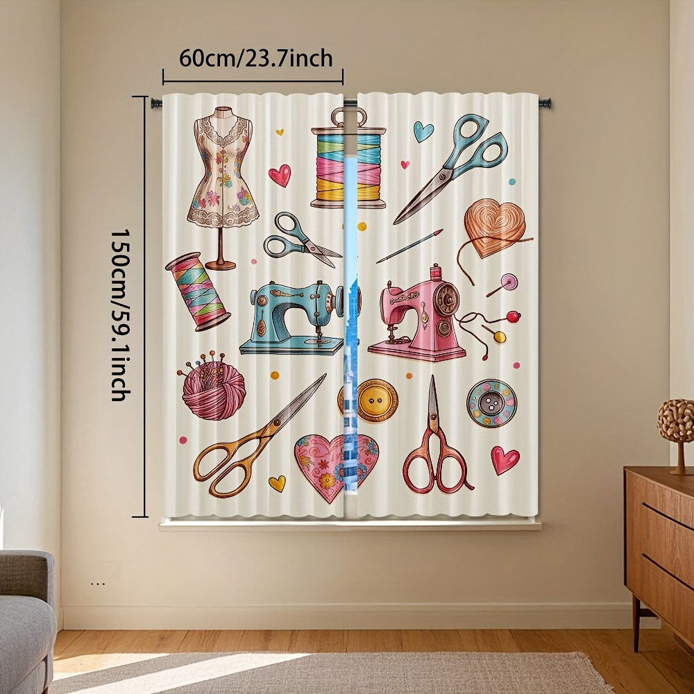 Sewing Craft Room Decor Curtai - Art And Craft For Nursery review and price
