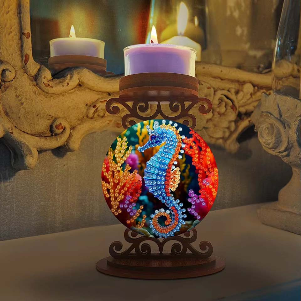 Seahorse candle holder Hallowe - Art Craft Kit review and price